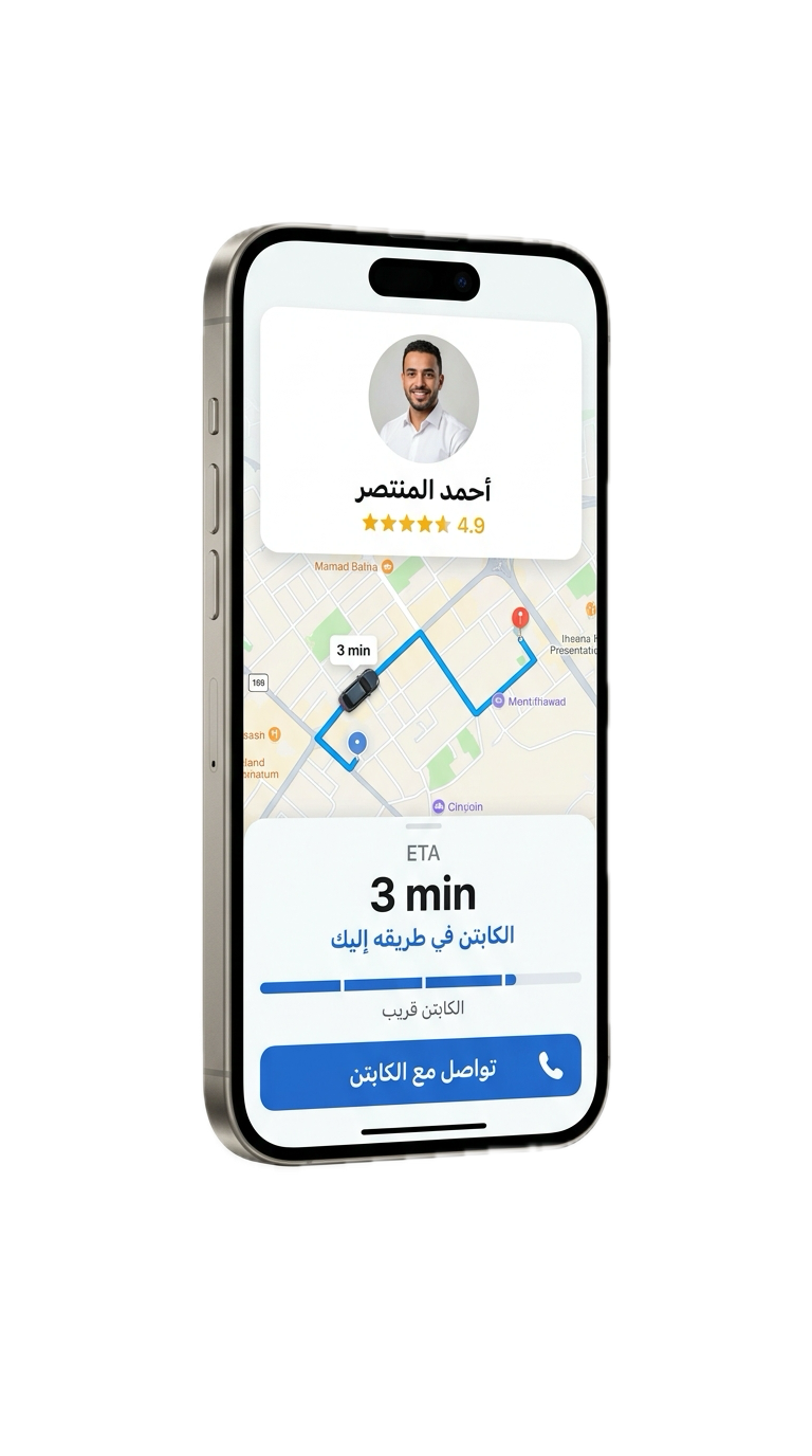 شاشة متابعة الكابتن في تطبيق نيترو